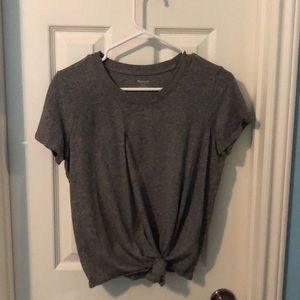Comfy grey knot tee!